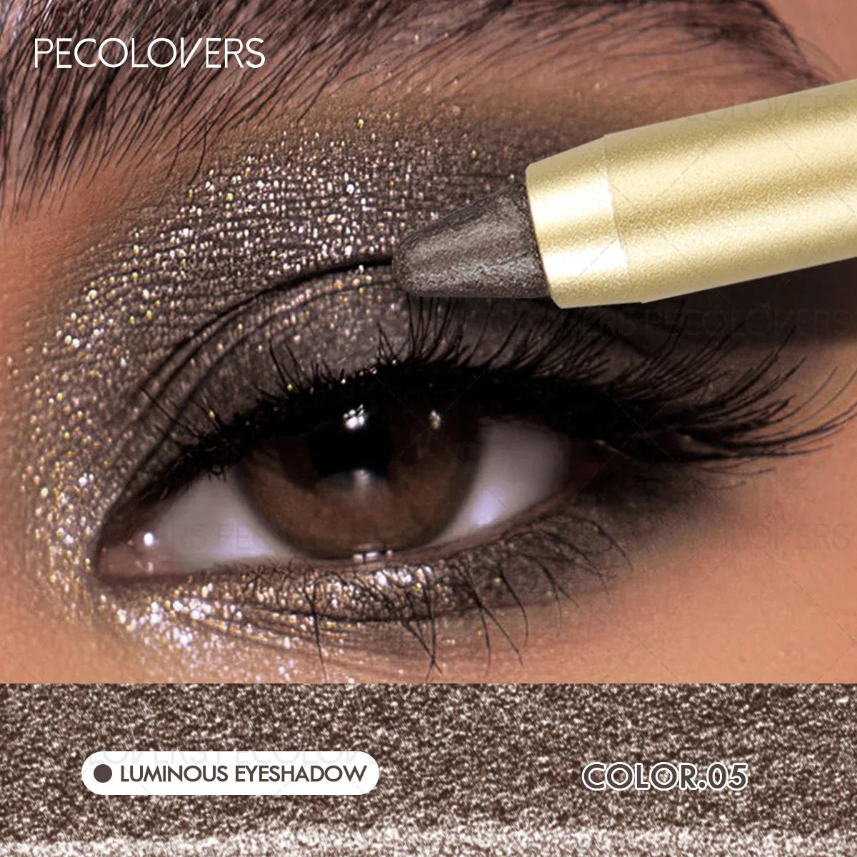 1pc High-Gloss Eyeshadow Stick - Pearly Glitter & Matte Finishes, Long-Lasting, Waterproof, Smudge-Proof, Easy Application