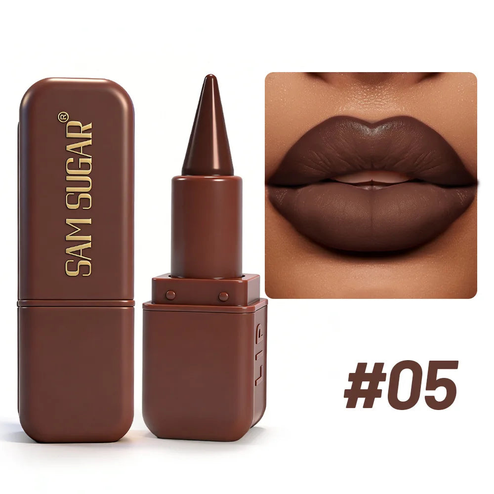 Lipstick – Waterproof Long Lasting Pigment – Lipstick – Chocolate Brown | KIMLUD