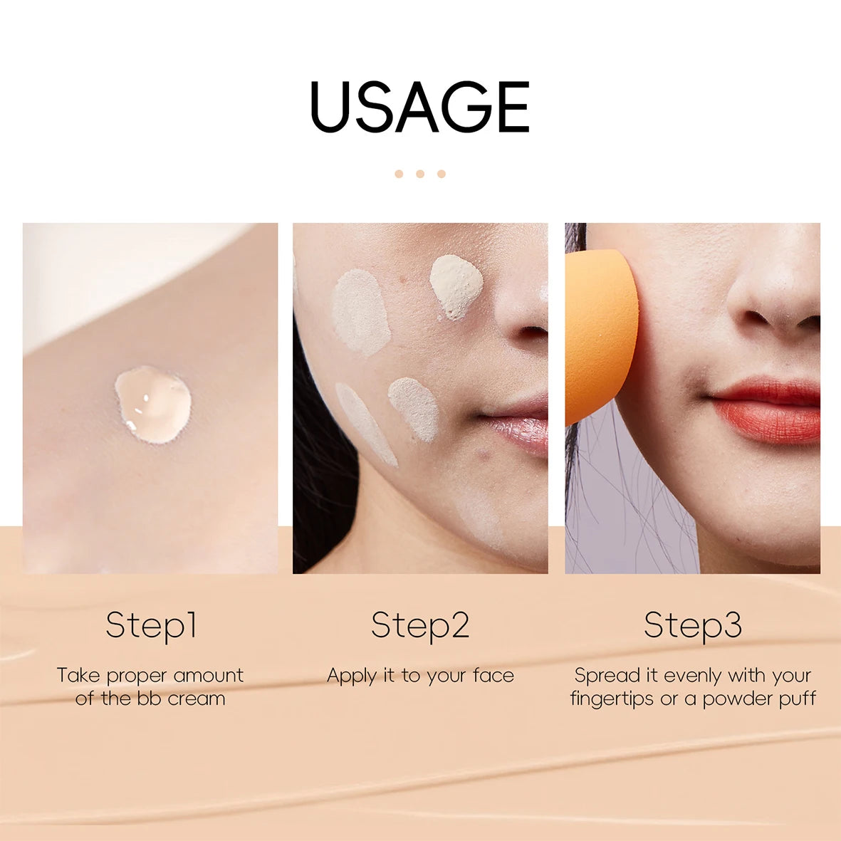 Liquid Concealer BB Cream Six-Color Range — Natural Beige | KIMLUD
