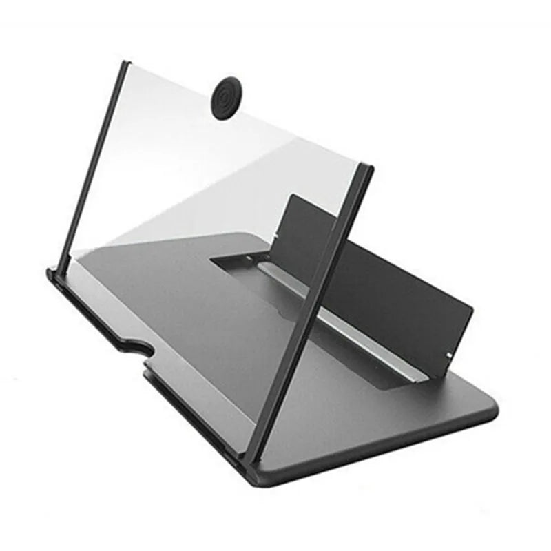Pull-Out Phone Screen Amplifier 10 12 Inch 3D HD Video Magnifier with Anti-Blue Light Foldable Lazy Stand for All Smartphones