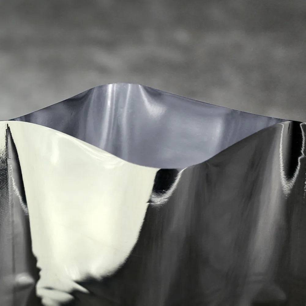 100pcs 35X50cm Big Silvery Plating Aluminum Foil Flat Bag - Top Open Heat Sealing Food Grade Pouches Powder Snacks Cloth Package