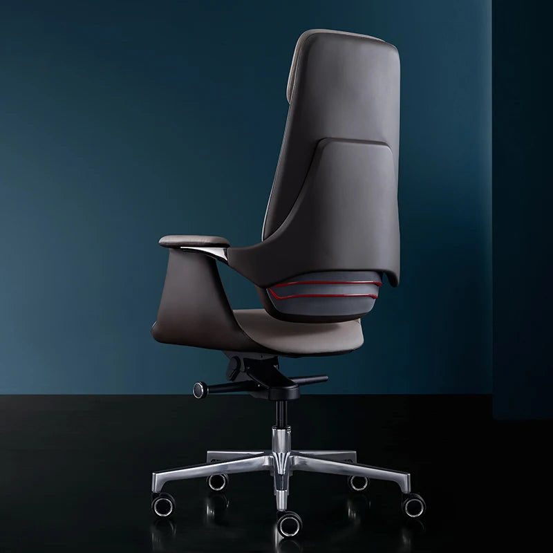 Wendy Italian Minimalist Chair Leather Boss Study Computer Office Comfortable Chair President Swivel Cowhide Chaisse Furniture