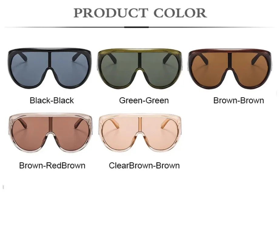 Plastic Retro Big Frame Sunglasses — Tea Color | KIMLUD