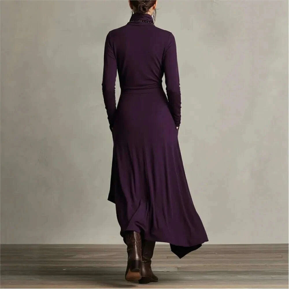 irregular-dress-solid-color-long-sleeve-spring-autumn-womens-new-cross-high-neck-long-dress-vestidos-para-mujer-ropa-mujerkimludkimlud-35565174