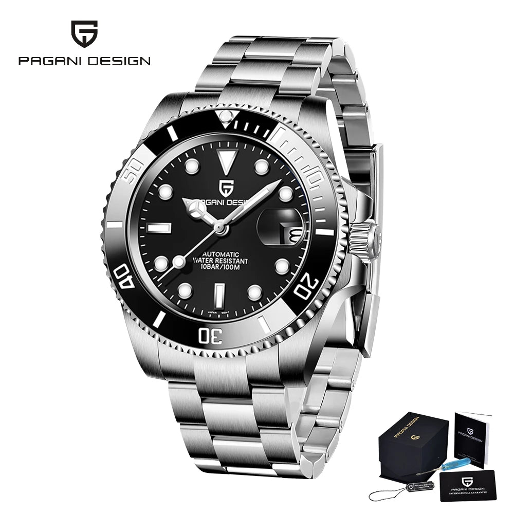 PAGANI Design 2024 New 40mm Men Automatic Mechanical Watches Men Luxury NH35A Stainless Steel Waterproof Watch Relogio Masculino