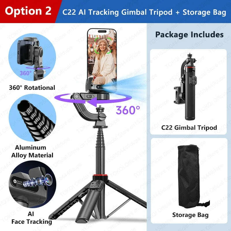 c22-ai-face-tracking-handheld-gimbal-stabiliser-360°-rotation-shoot-selfie-stick-tripod-for-mobile-phone-14-screw-for-camerakimludkimlud-35562139