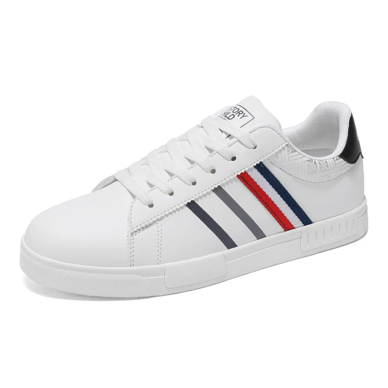 Platform Sneakers Vulcanized Lace-Up Running Design With Personalization — White | KIMLUD