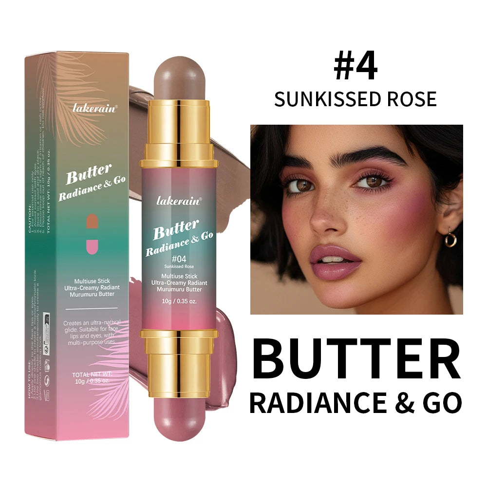 Physicians Butter Glow And Go Multiuse Stick Double Headed Bronzer Blush For Cheeks Eyes Lips Long Lasting Matte Glow Makeup