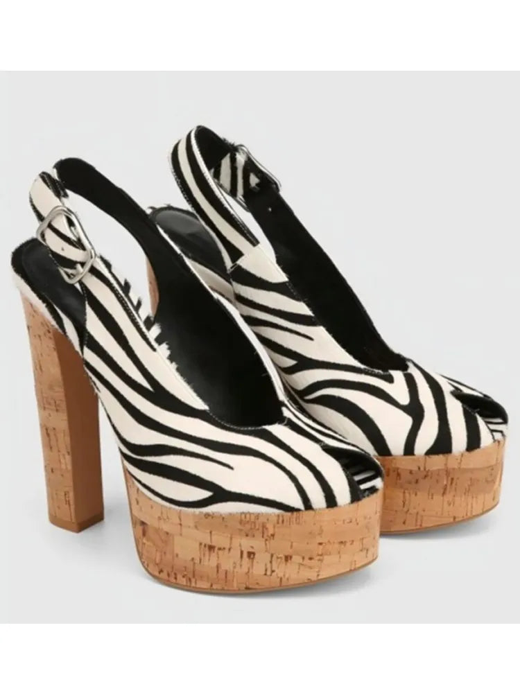 Sandals – Thick Sole High Heel Platform – Platform – Transparent | KIMLUD