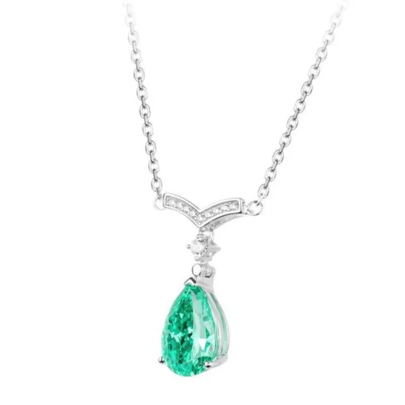 Pendant Necklace – Zircon Pendant – Sterling Silver | KIMLUD