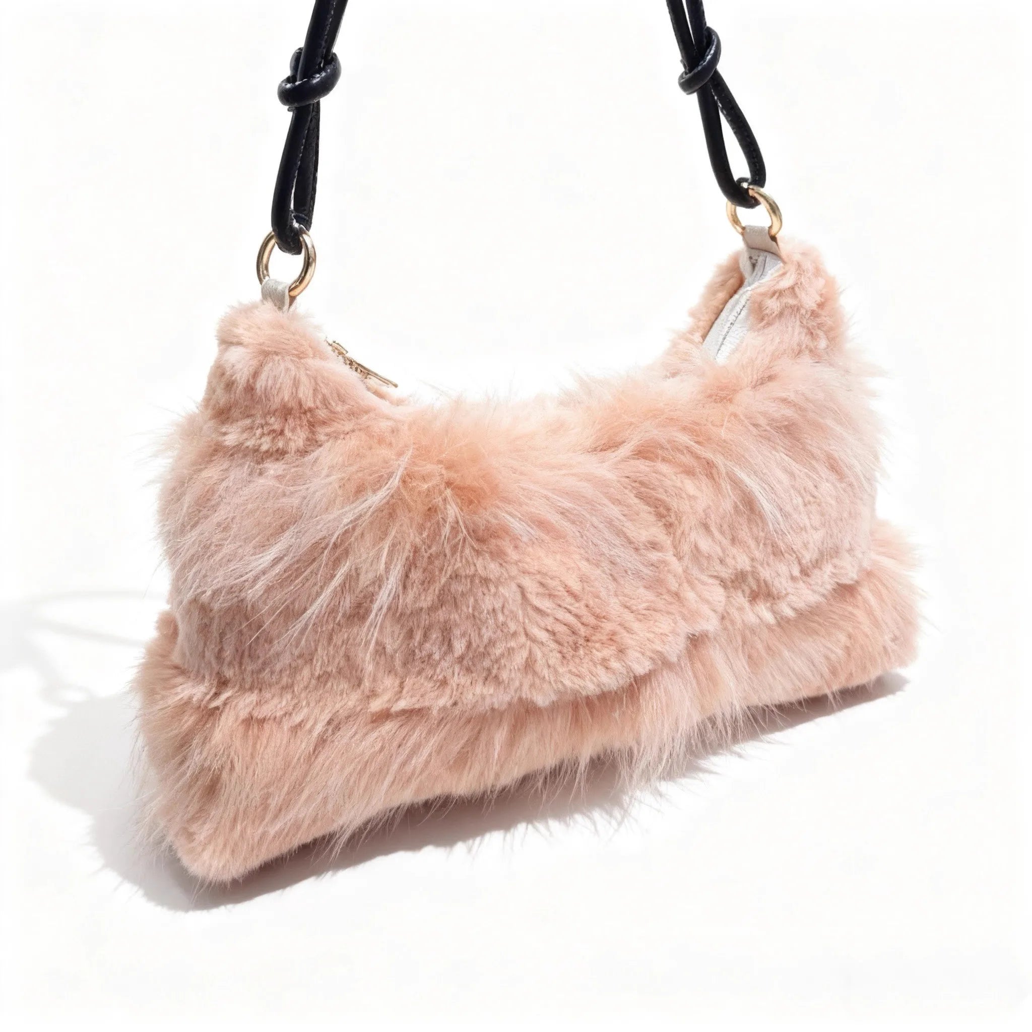 Winter Fox Fur Bag Women's Bag Fashion Handbag Ladies Bags Purses Women Shoulder Bag Real Silver Fox Fur Messenger Bags