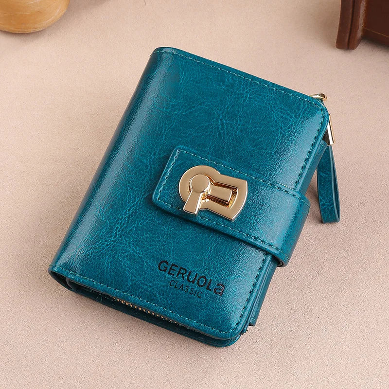 Wallet – Multiple Card Slots Large Capacity – Split Leather | KIMLUD