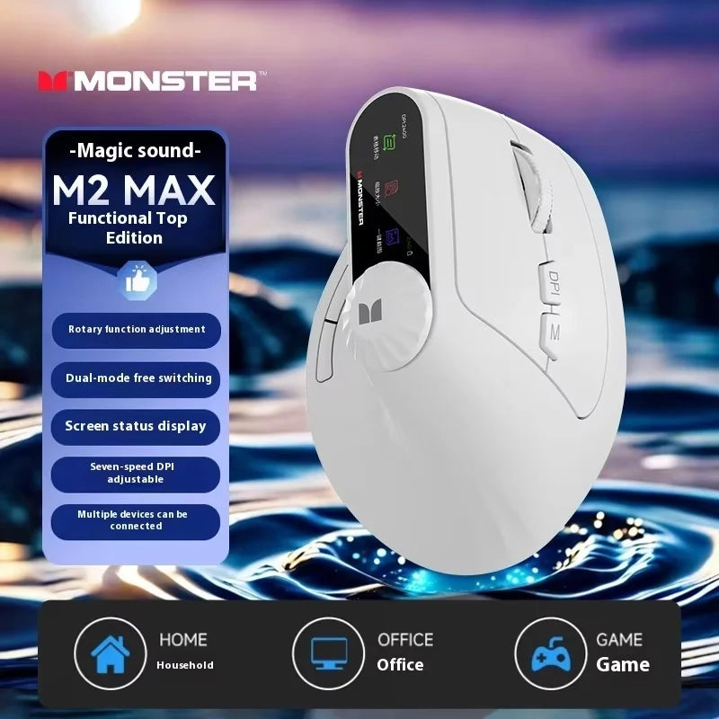 Monster M2 PRO MAX Gaming Mouse Rechargeable Dual Mode Lightweight Custom & Comfortable Ergonomic Durable Wireless Mouse Gift