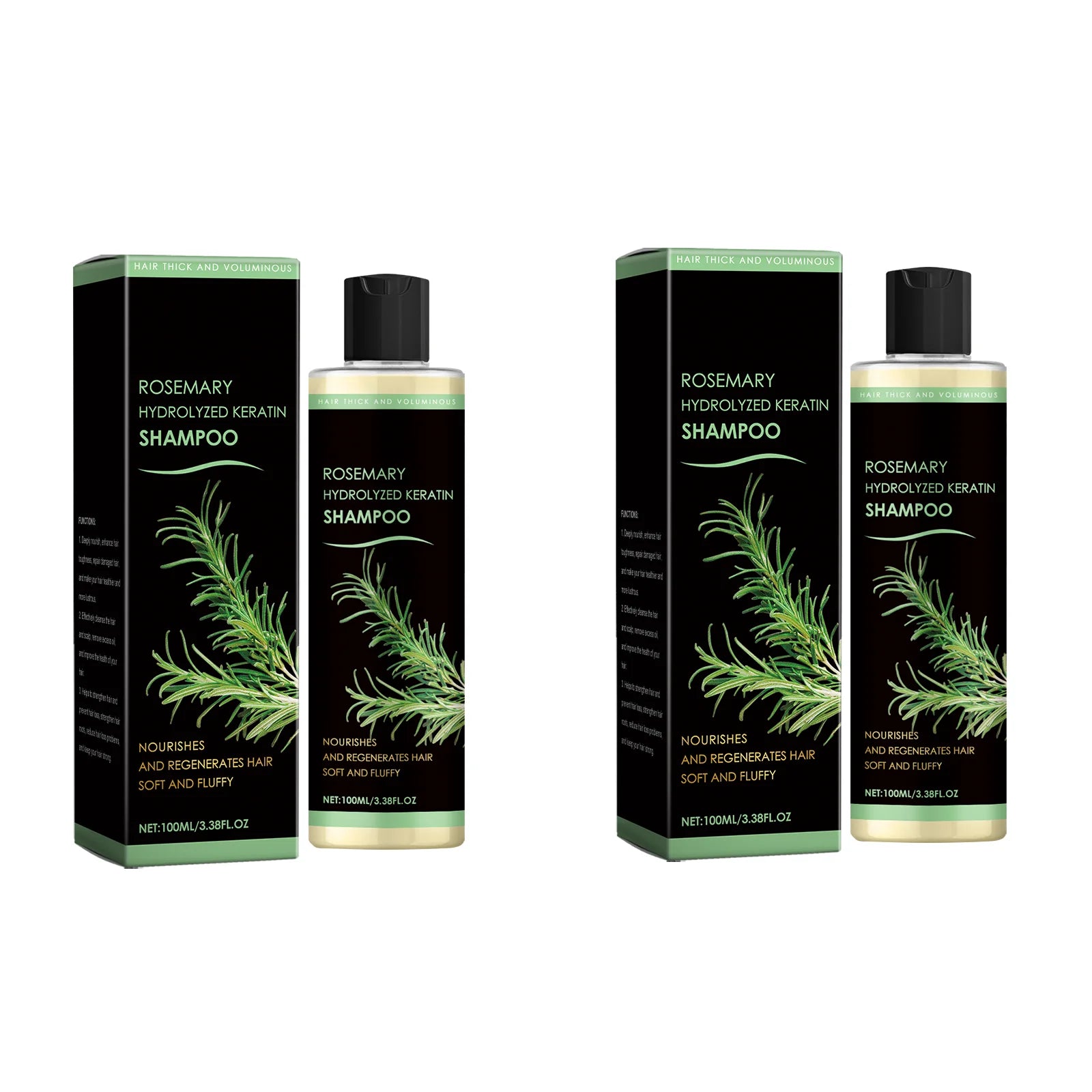 Rosemary-Infused Shampoo Thickening Deep Nourishing Scalp Care For All Hair Types — Black | KIMLUD