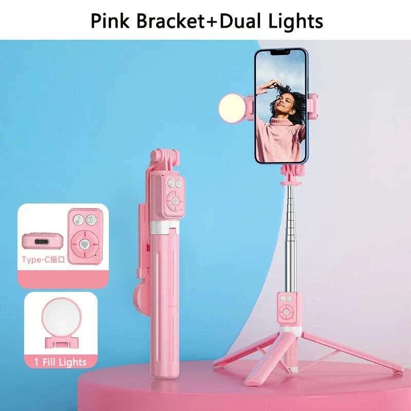 bluetooth-wireless-selfie-stick-portable-dual-fill-light-with-tripod-telescoping-bracket-for-iphone-xiaomi-makeup-live-streamingkimludkimlud-35567564