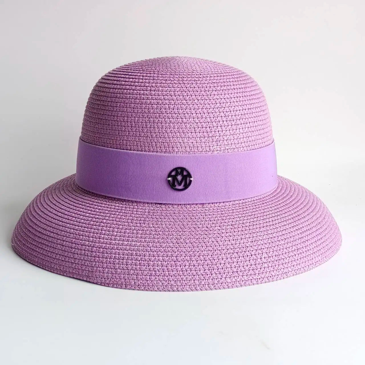 Sun Hat Straw Hepburn Silhouette Wide Brim — Natural | KIMLUD