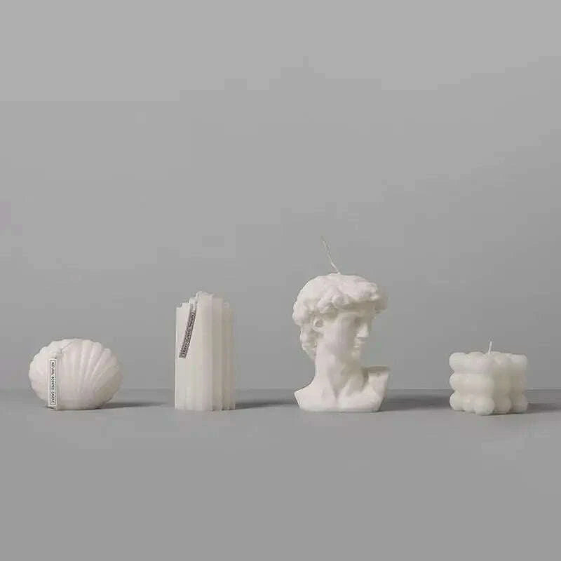 KIMLUD, Nordic Style David Scented Candles Mordern Home Desktop Decorations Accessories Aroma Candles Birthday Gifts Luxury Candle Decor, KIMLUD Womens Clothes