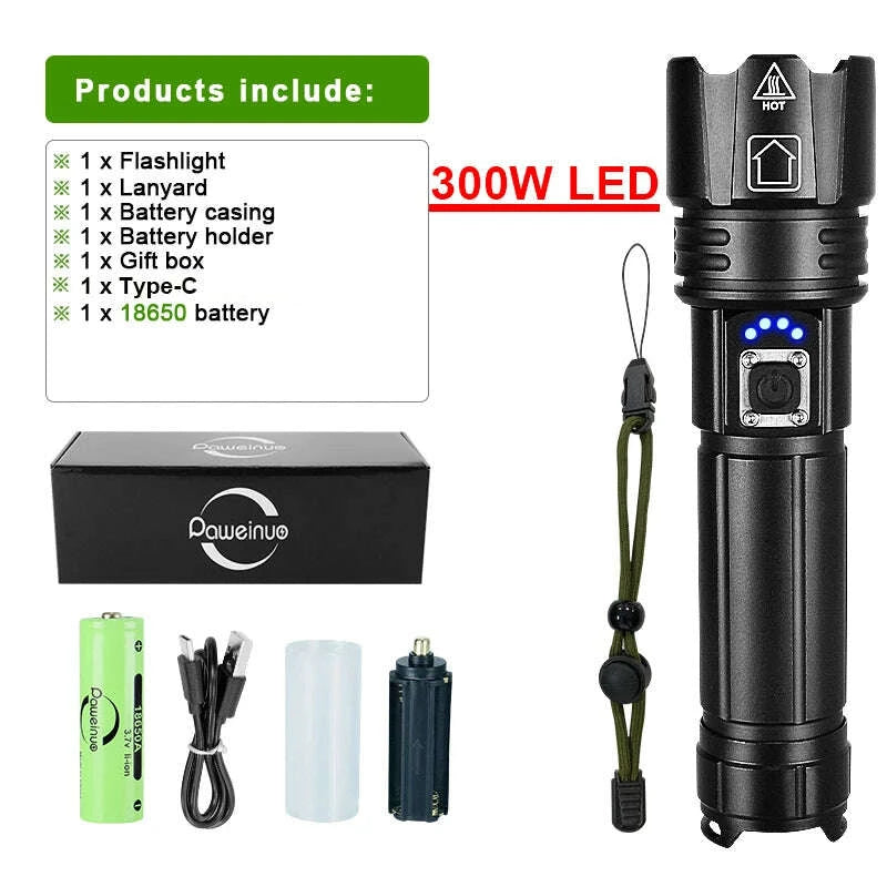most-powerful-led-flashlight-usb-rechargeable-torch-light-high-power-flashlight-tactical-lantern-long-shot-hand-lamp-for-campingkimludkimlud-35562330