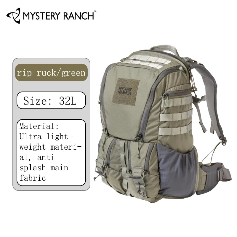 Rugged Backpack Nylon Mountaineering Travel — Black | KIMLUD