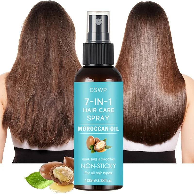 Argan Oil Hair Spray 7-in-1 Moisturizes and Protects — Turquoise | KIMLUD
