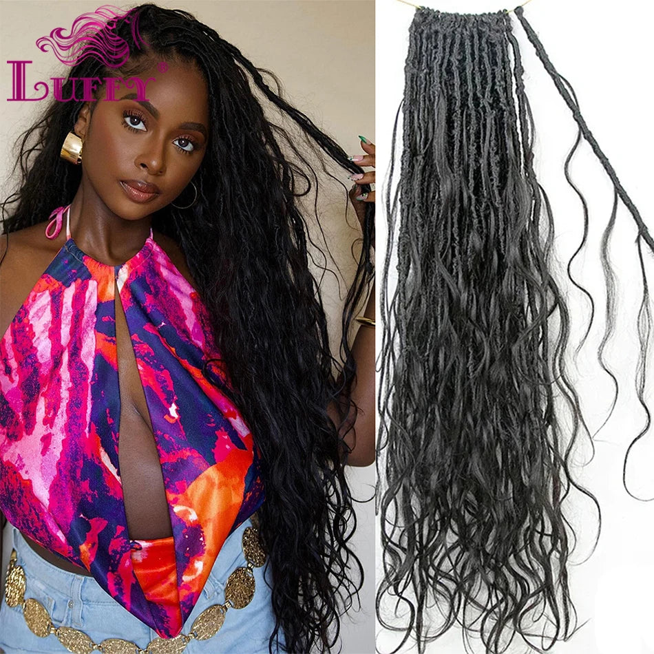 Goddess Locs Crochet Hair – Body Wave – Human Hair | KIMLUD