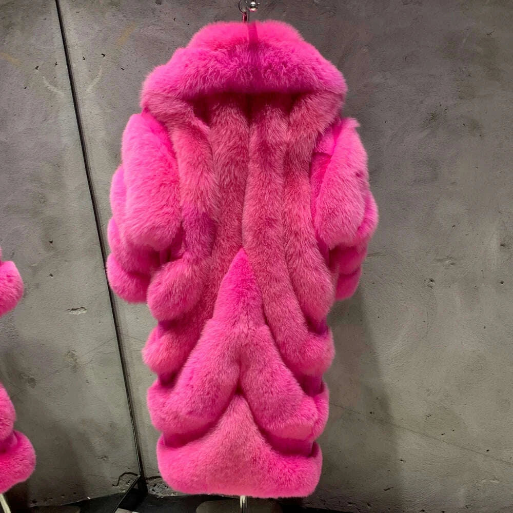 KIMLUD, #2024 New Fur Coats Women Real Fox Fur Coat Long Sleeve Luxury Natural Fox Cloth Turn Down Collar 2023052, KIMLUD Womens Clothes