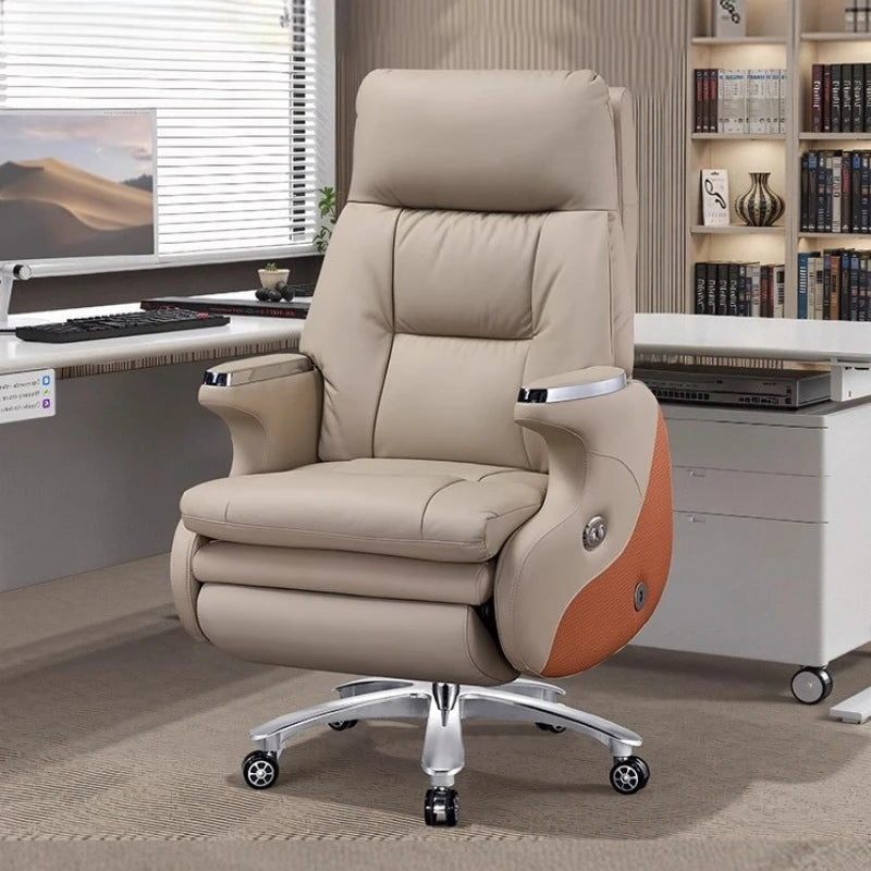 /Modern Office Chair Electric Massage Luxury Ergonomic Executive Footrest Boss Chair Comfortable Sillas De Oficina Furniture