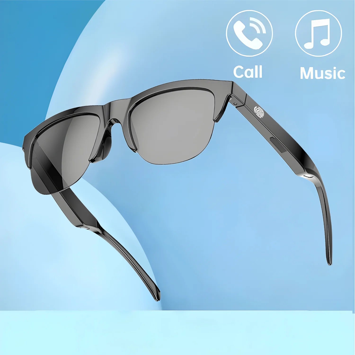 New Smart Glasses AI Translation Anti-UV Bluetooth Call HIFI Music Headphones Outdoor Sports Fashion Sunglasses For Women Men