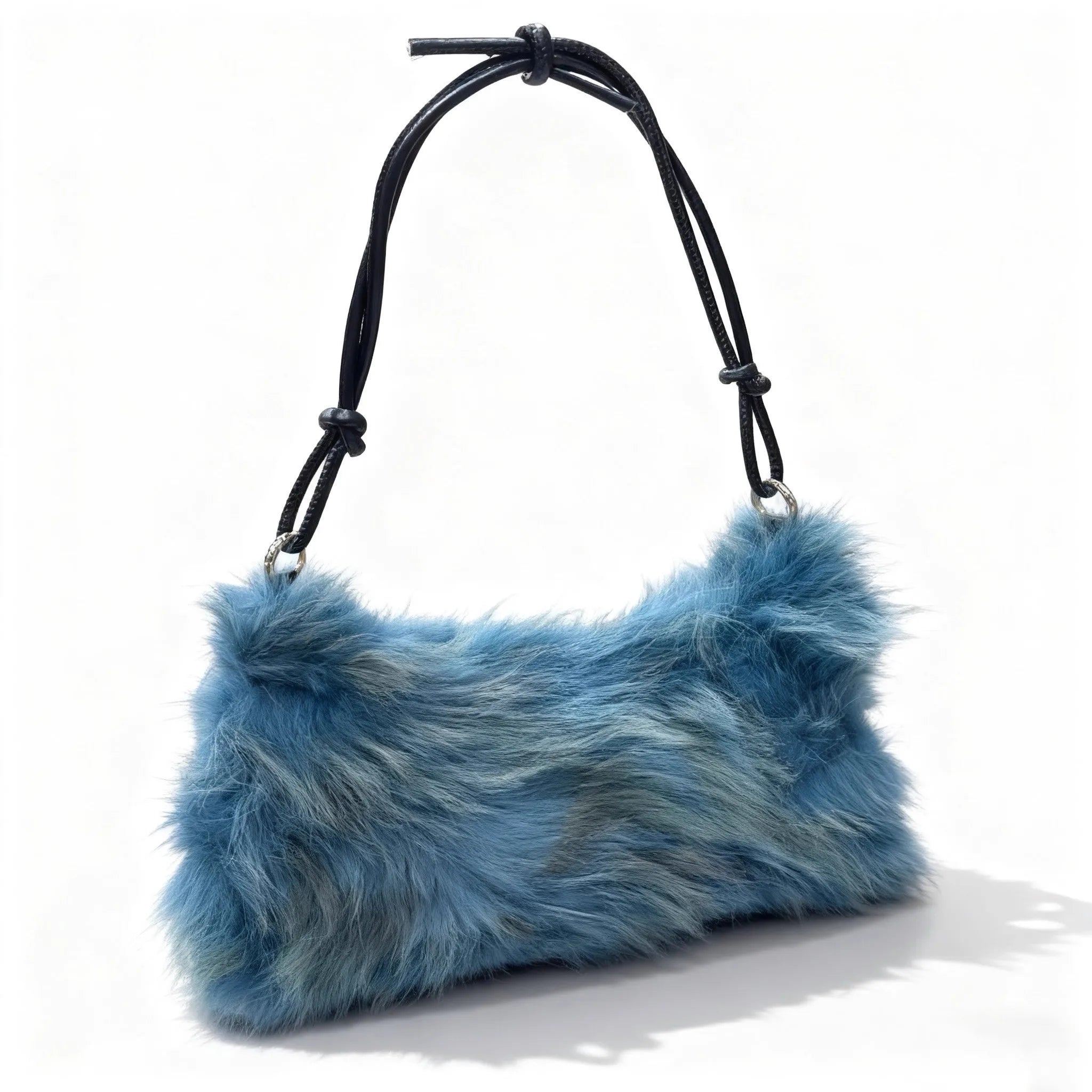 Winter Fox Fur Bag Women's Bag Fashion Handbag Ladies Bags Purses Women Shoulder Bag Real Silver Fox Fur Messenger Bags