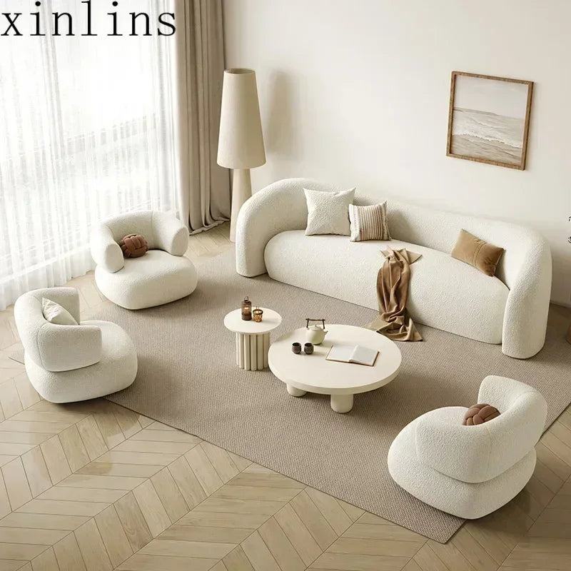 Nordic Minimalist Sofa Sculptural Silhouette And Quiet Confidence — White | KIMLUD