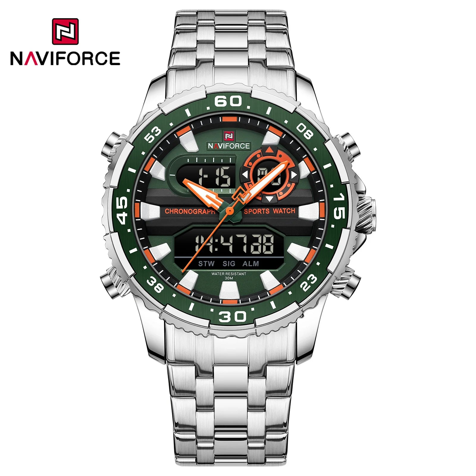 NAVIFORCE Fashion Brand Black Gold Men Watch Fashion Luxury Quartz Wrist Watches Sport Waterproof Stainless Steel Strap NF9234