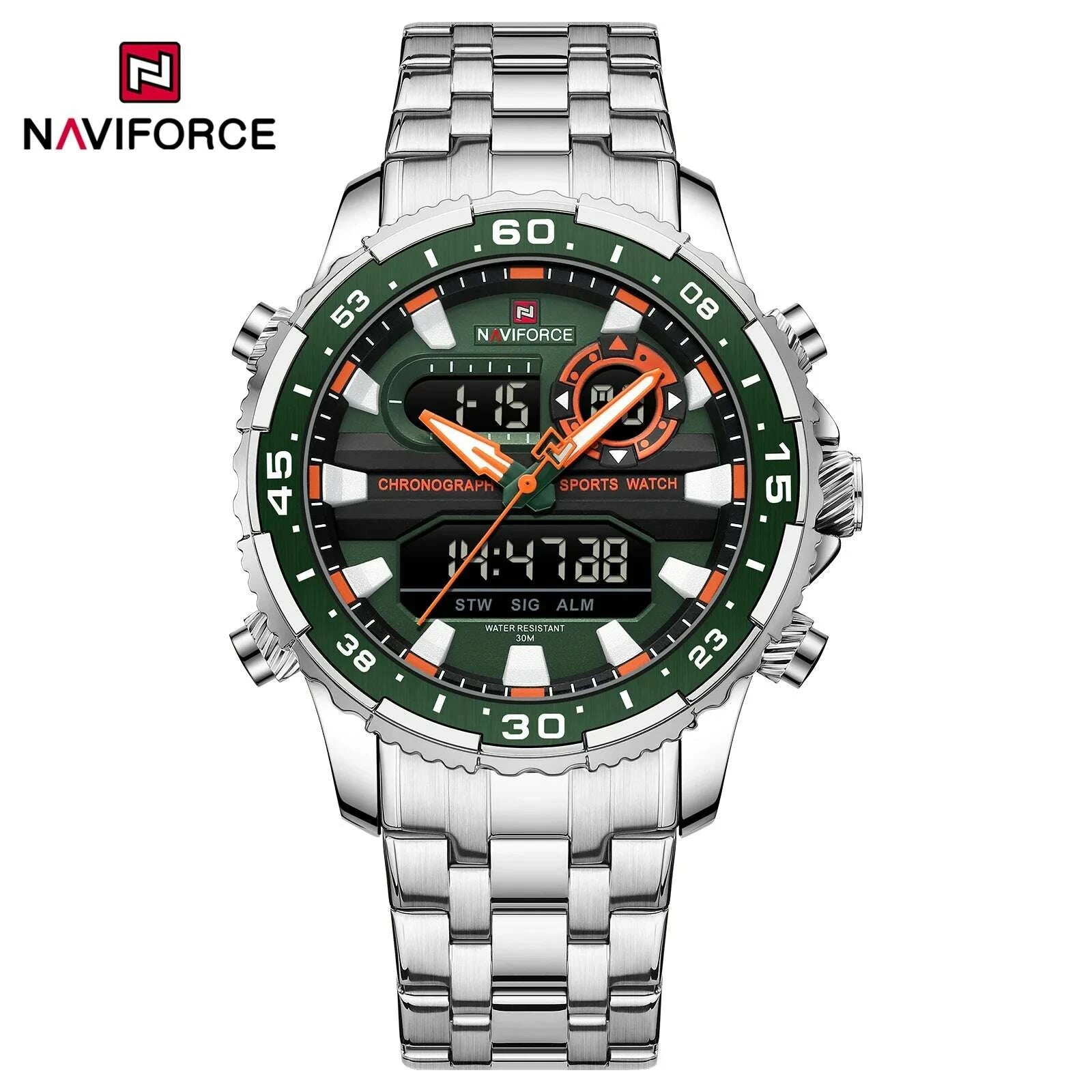 KIMLUD, NAVIFORCE Fashion Brand Black Gold Men Watch Fashion Luxury Quartz Wrist Watches Sport Waterproof Stainless Steel Strap NF9234, KIMLUD Womens Clothes
