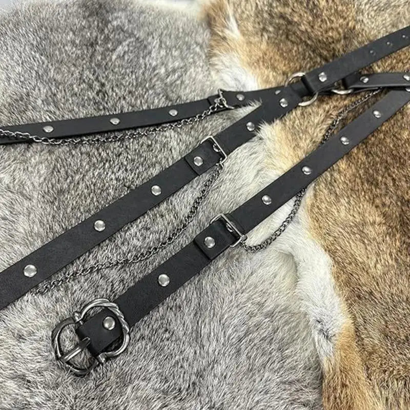 Belts – Multilayer Thin Belt – Faux Leather | KIMLUD
