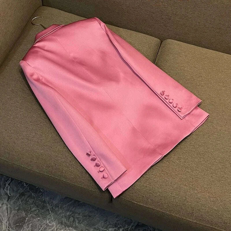 pink-satin-slim-fit-blazer-hip-covering-skirt-fashionable-commuting-two-piece-setkimludkimlud-35556055