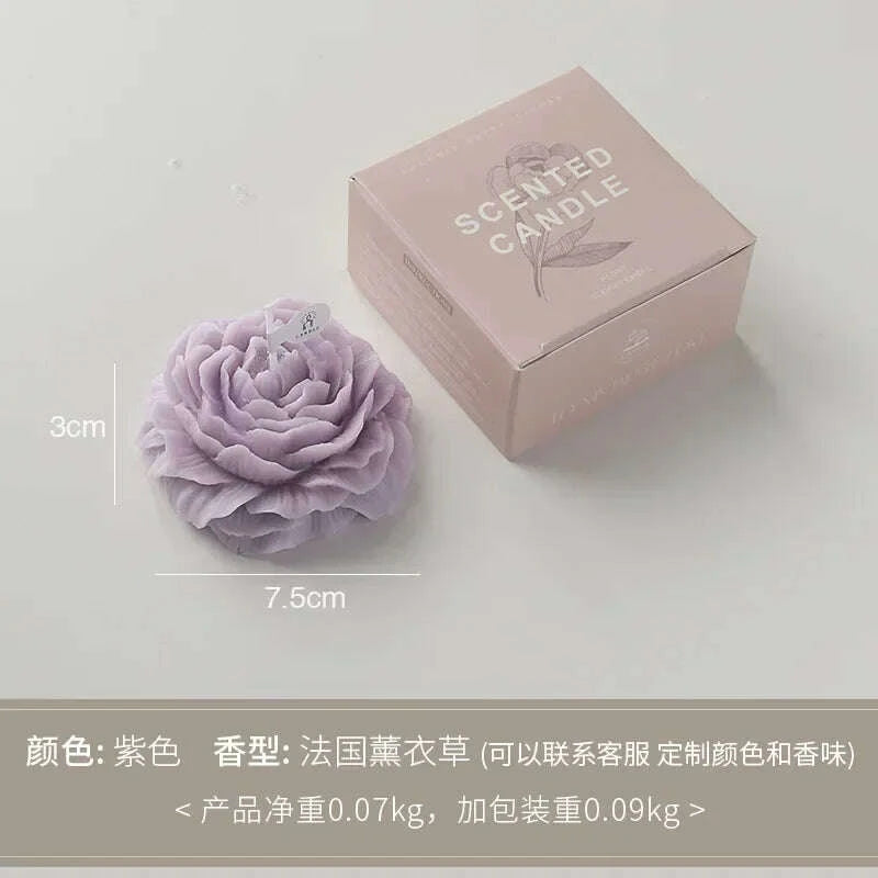 KIMLUD, Creative Peony Candle Floral Fragrance Mothers Day Gift Idea Handmade Soy Wax Aromatherapy for Home Decor Favor Present, KIMLUD Womens Clothes