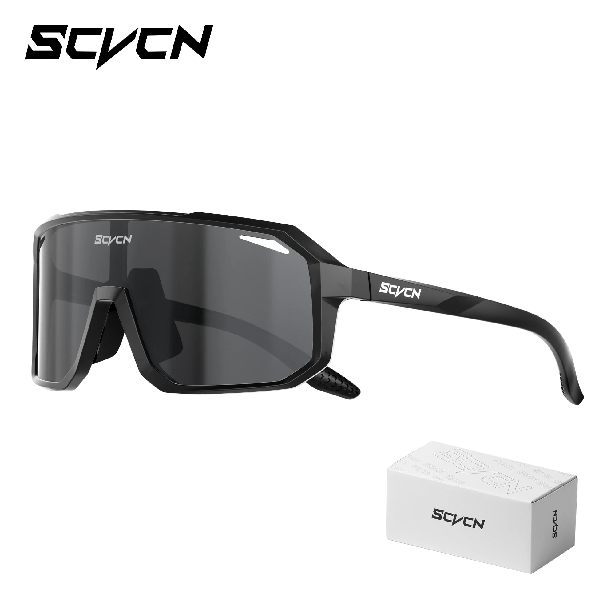 SCVCN New Riding Cycling Sunglasses Outdoor Sports Running Goggles Men's Mtb Bicycle Glasses Women Cycling Eyewear 1 Lens