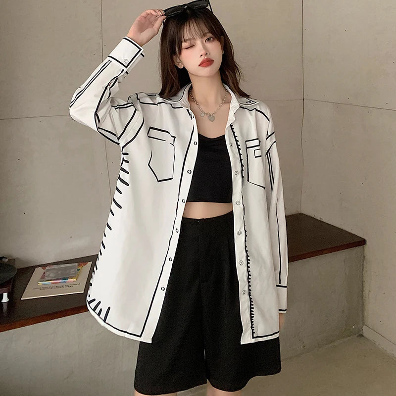 Printed Blouse – Printing – Long Length | KIMLUD
