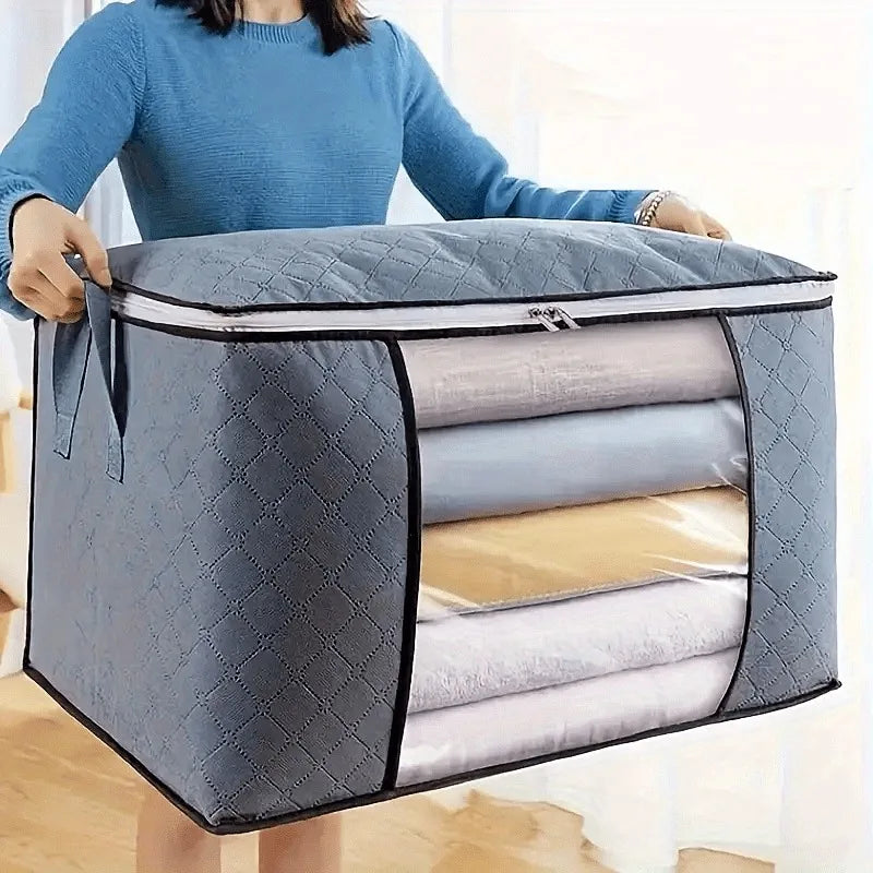 Polyester Storage Bag With Window — Clear | KIMLUD