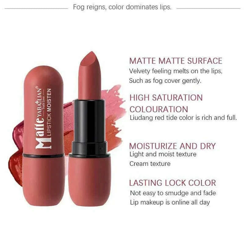 6-color-matte-lipstick-velvet-lip-color-smooth-waterproof-long-lasting-color-lip-makeupkimlud-womens-fashion-34605978