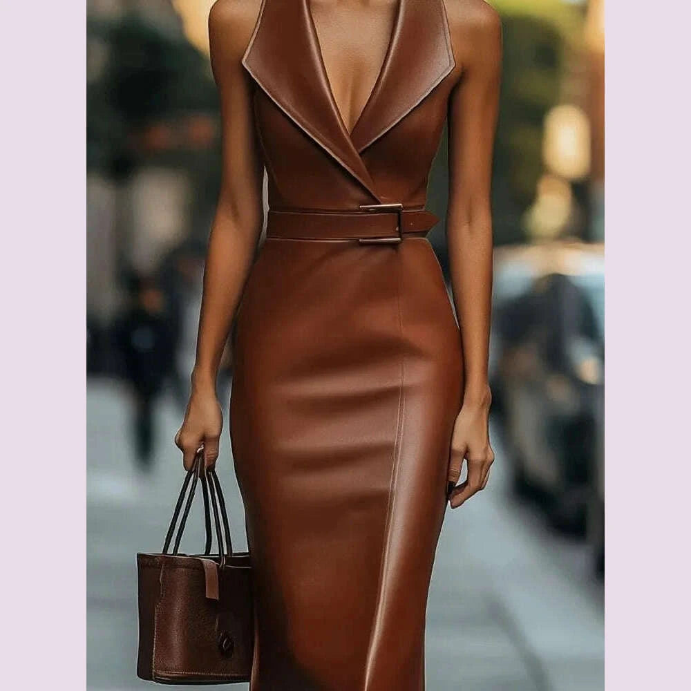temperament-womens-pu-leather-dresses-solid-color-belt-package-hip-bodycon-slit-dress-fashion-chic-lady-commuting-vestidoskimlud-womens-fashion-34624198