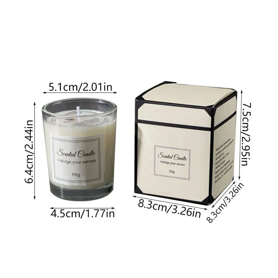 KIMLUD, Aromatherapy Candle Premium Gift Box Glass Handmade Soy Wax Smokeless Creative Aromatherapy Candle Companion Gift, KIMLUD Womens Clothes