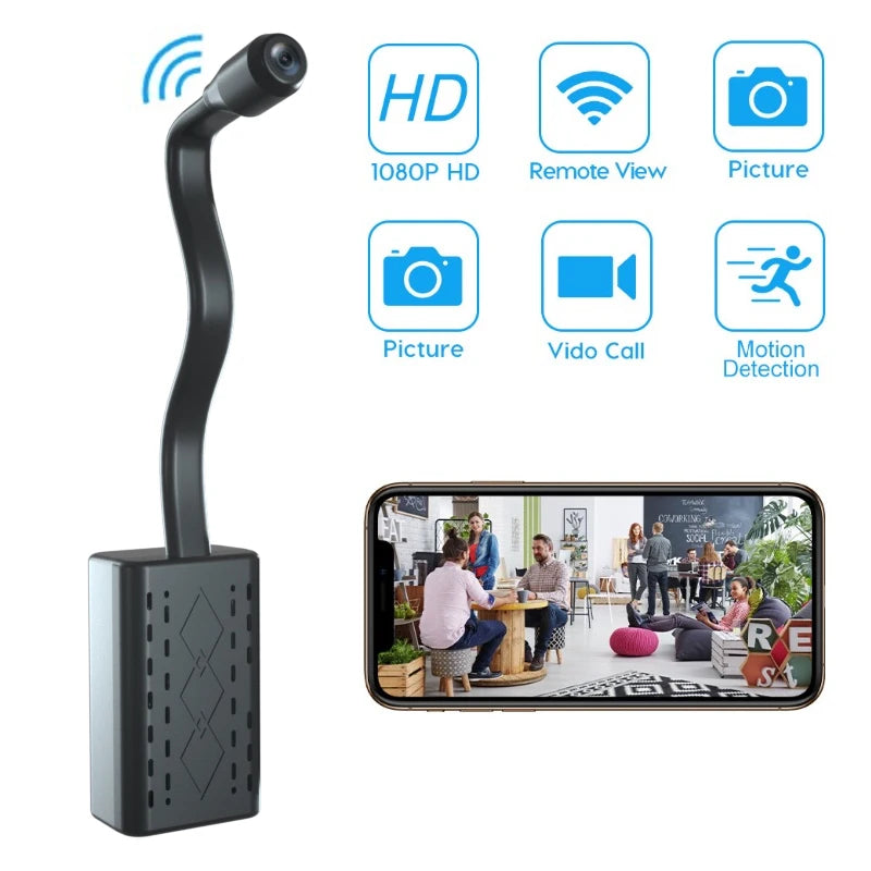 Mini Wifi Surveillance Camera Remote Monitoring HD 1080P Home Wireless IP Camera Loop Recording Security Cam Outdoor Indoor Cam