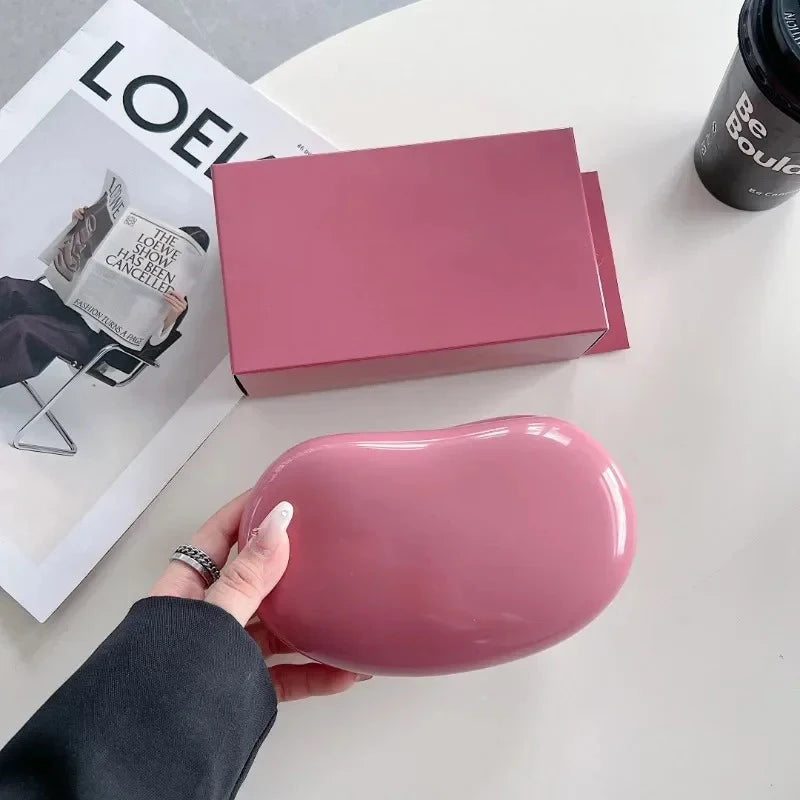 Original Luxury Woman Cosmetic Mirror Lipstick Blush Lip Gloss Portable Soft Silicone Storage Bag Toast Ribbon Gifts Cover