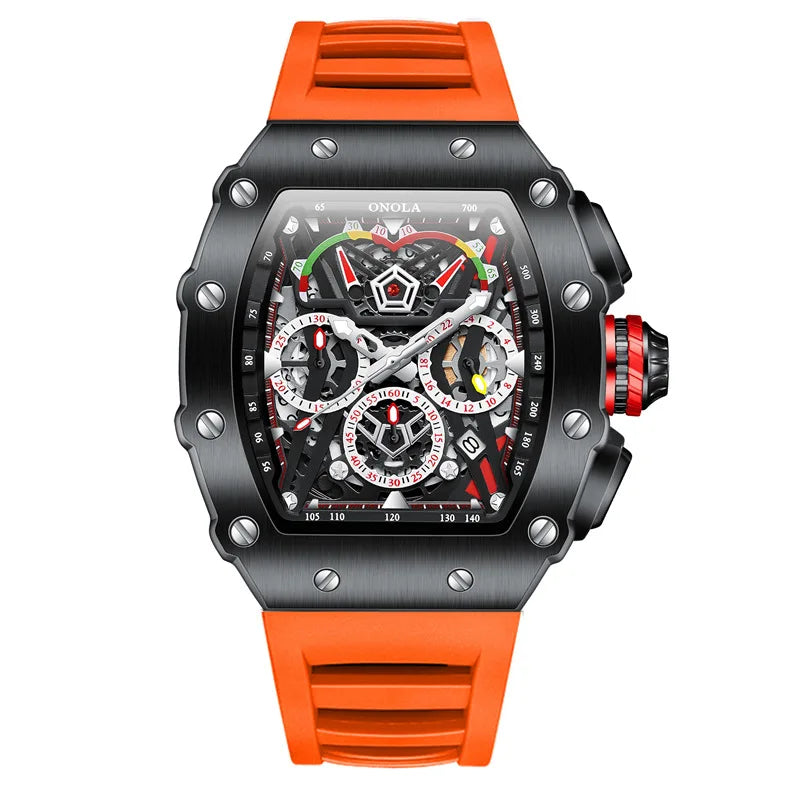 Sport Watch Quartz Chronograph Luminous — Black | KIMLUD
