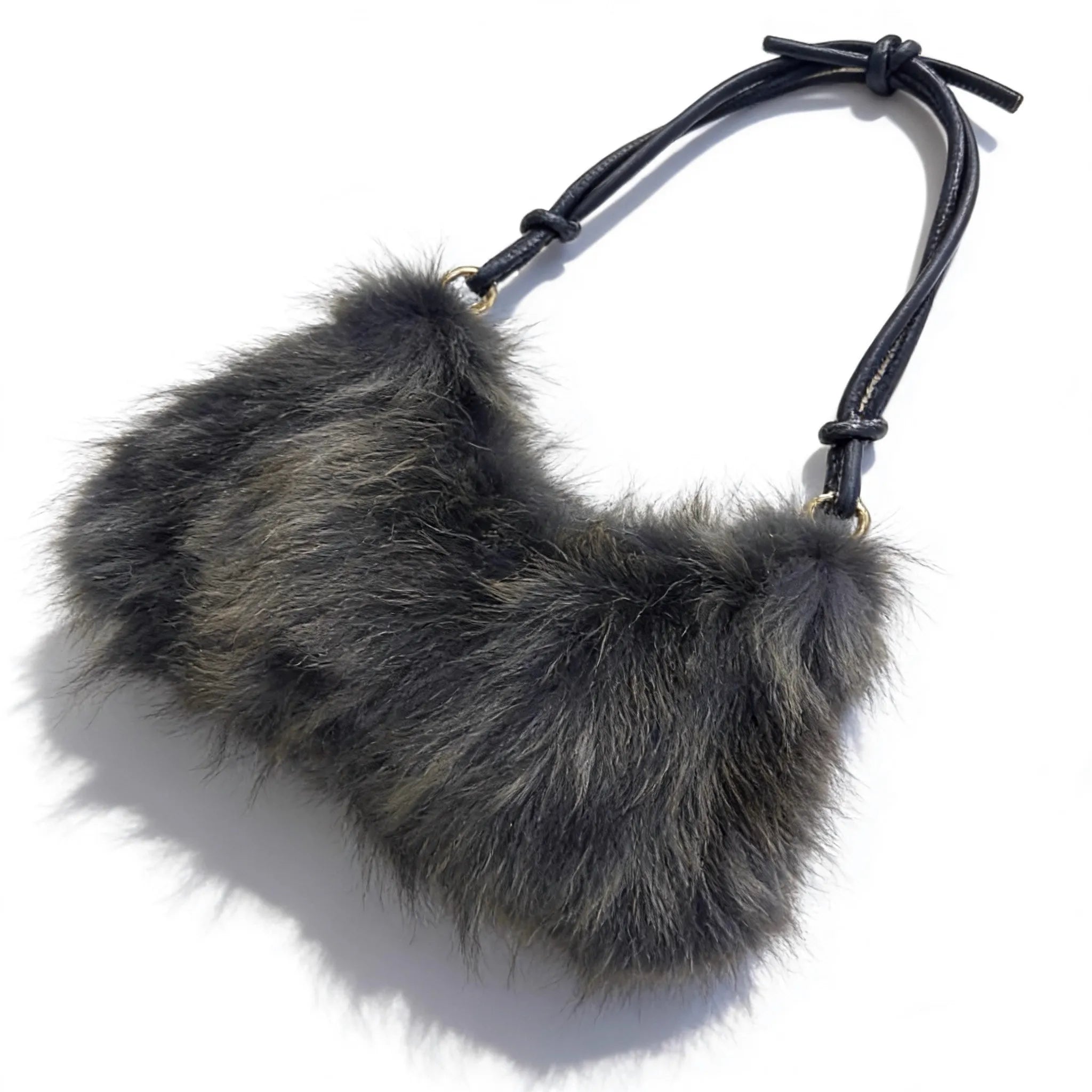 Winter Fox Fur Bag Women's Bag Fashion Handbag Ladies Bags Purses Women Shoulder Bag Real Silver Fox Fur Messenger Bags