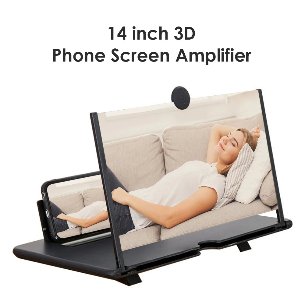 14/12/10 Inch 3D/5D Phone Screen Amplifier Stand Mobile Cinema Display Enlarged Magnifier HD Video Magnifying Smartphone Bracket