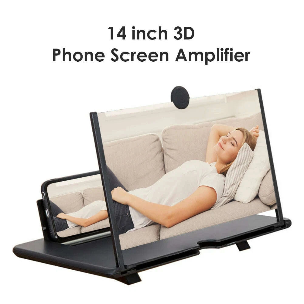 KIMLUD, 14/12/10 Inch 3D/5D Phone Screen Amplifier Stand Mobile Cinema Display Enlarged Magnifier HD Video Magnifying Smartphone Bracket, KIMLUD Womens Clothes