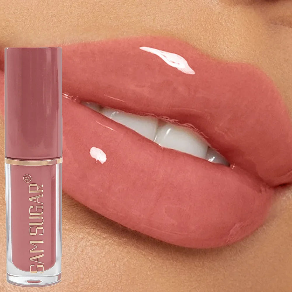Long Lasting Plumping Lip Gloss Moisturizing Waterproof Non Stick Cup Water Gloss Liquid Lipstick Mini Lip Gloss Makeup Cosmetic