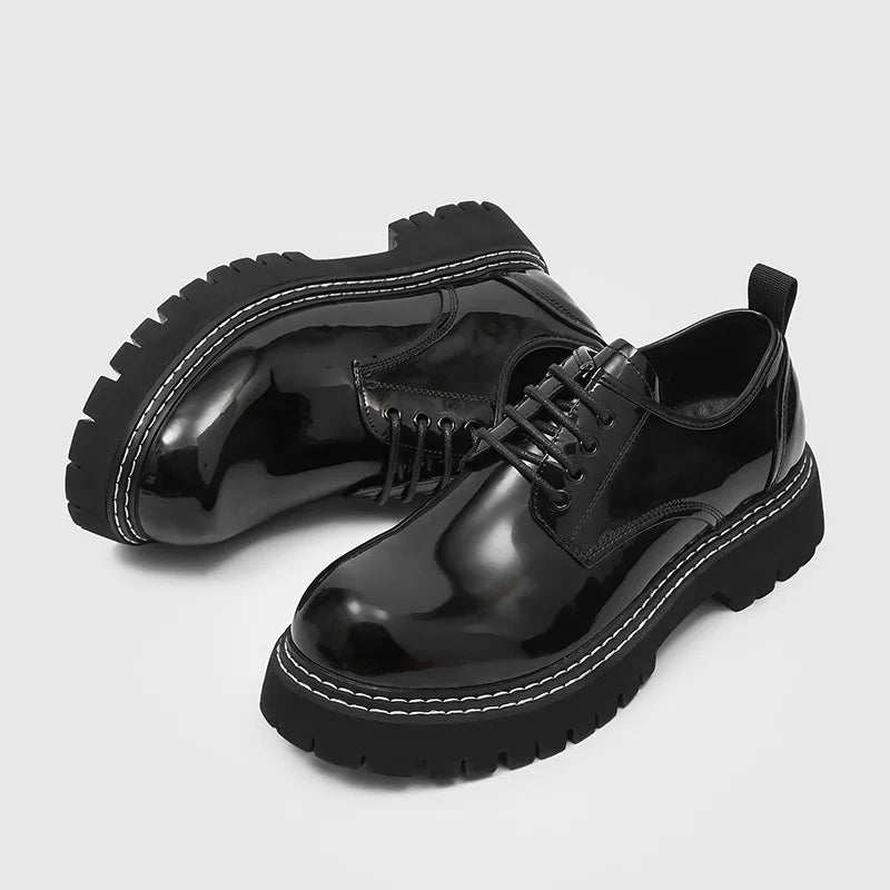 Derby Shoes – Platform Derby – Leather – Men Casual Dress | KIMLUD