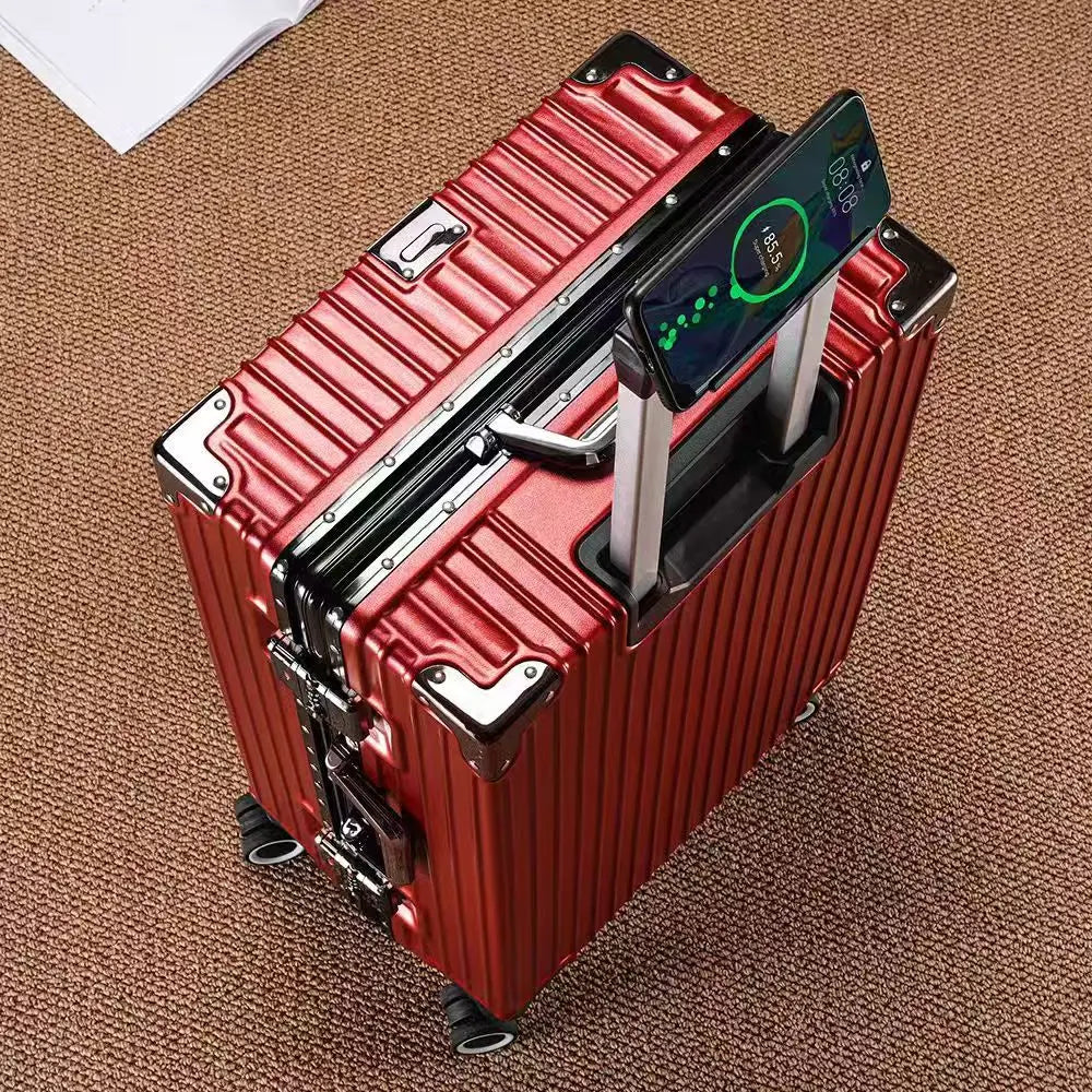 Aluminum Frame Carry-On Luggage — Emerald Green | KIMLUD